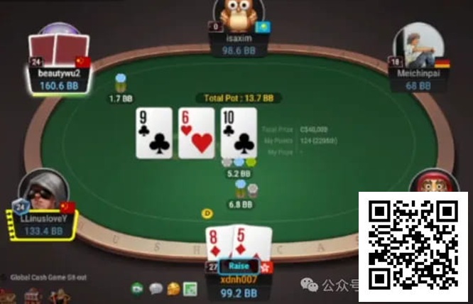 【ACR扑克】牌局分析：知道你肯定会bluff，所以让你免费买花